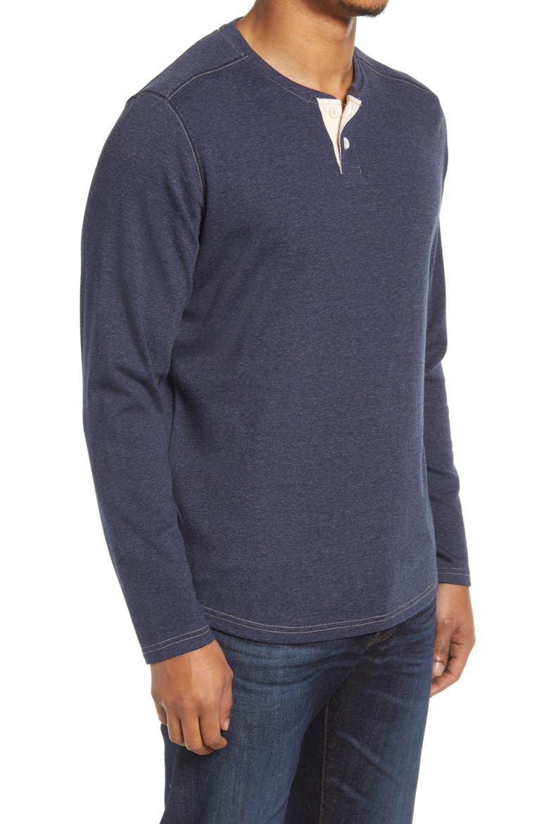 Puremeso Two Button Henley, Alternate, color, NORMAL NAVY