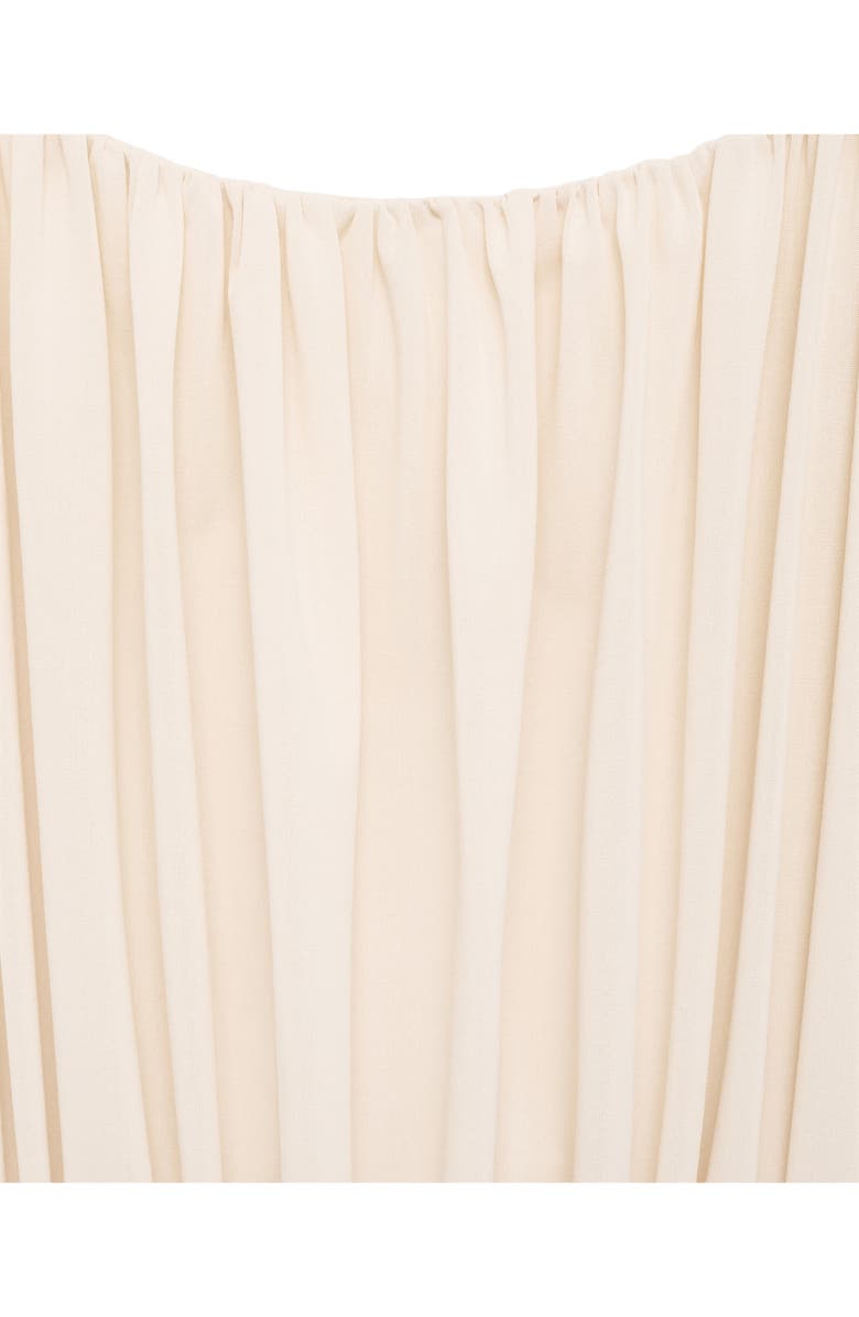 MANGO Draped Pleated Crop Top, Alternate, color, Ecru