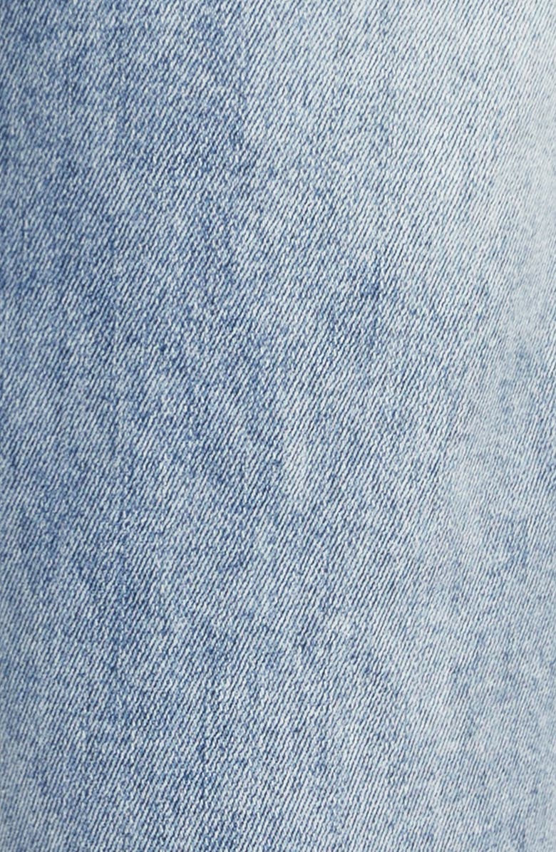 Bayeas High Waist Rolled Cuff Straight Leg Jeans, Alternate, color, Light Blue