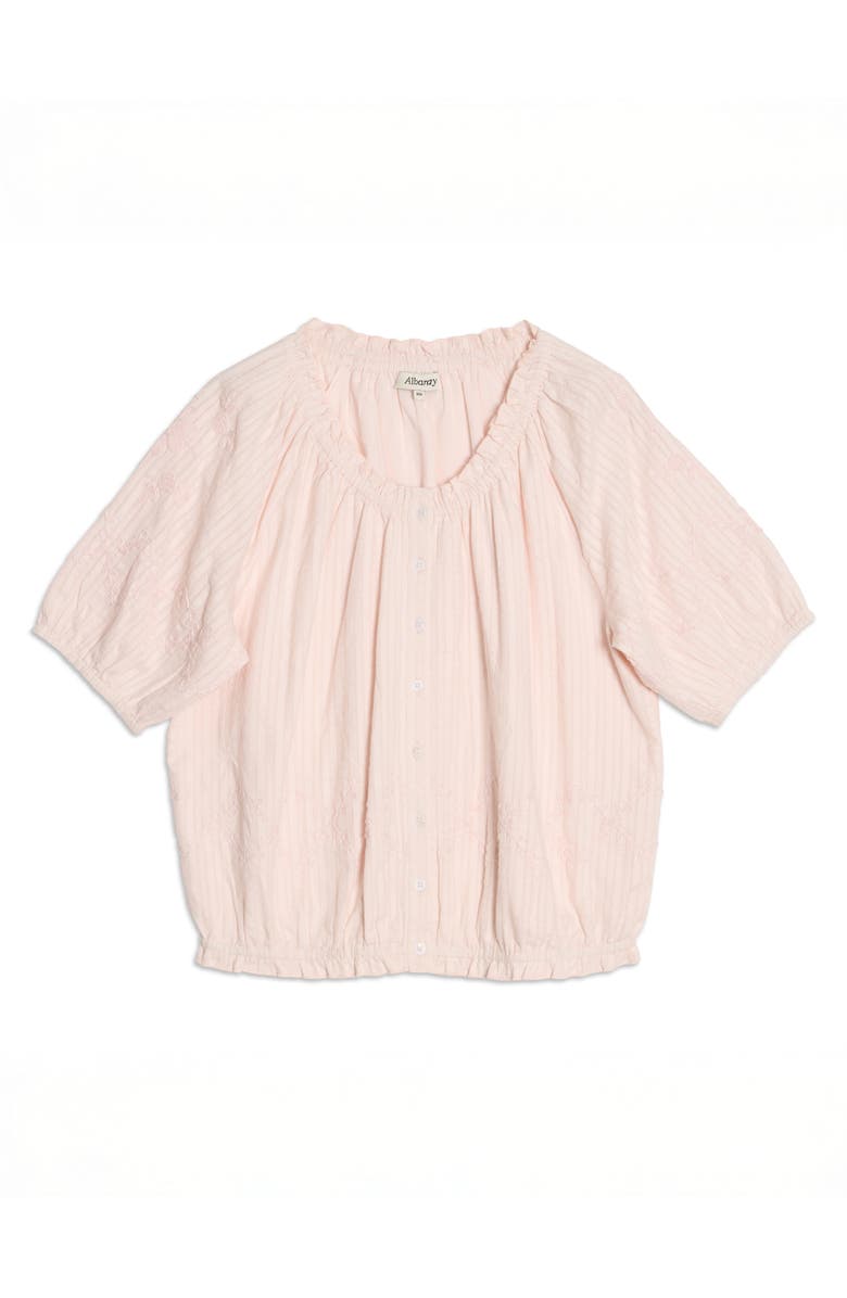 Albaray Embroidered Scoop Neck Blouse, Alternate, color, Pink
