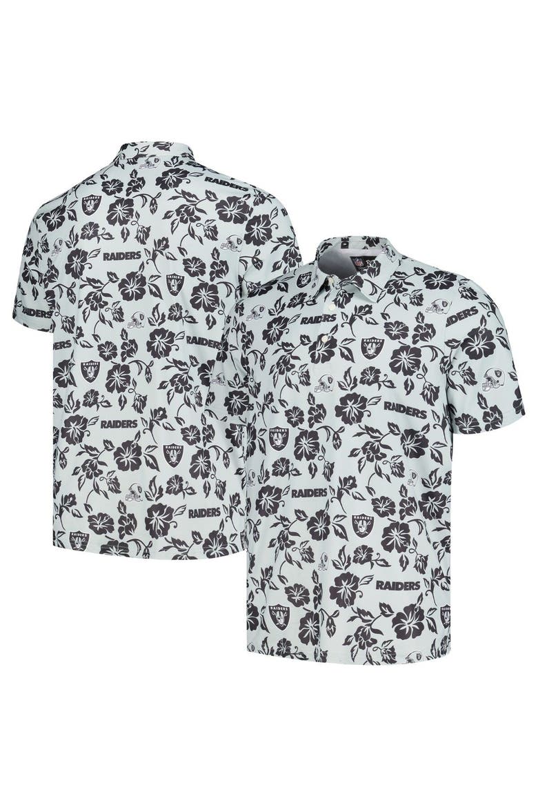 Men's Reyn Spooner Silver Las Vegas Raiders Pua Performance Polo, Main, color, Silver