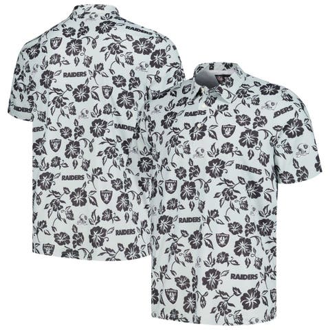 Men's Reyn Spooner Silver Las Vegas Raiders Pua Performance Polo