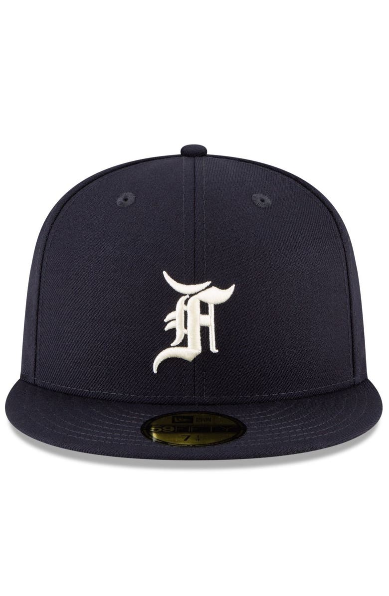 New Era x Fear of God Men's New Era Navy MLB Fear of God Essentials 59FIFTY Fitted Hat, Alternate, color,
