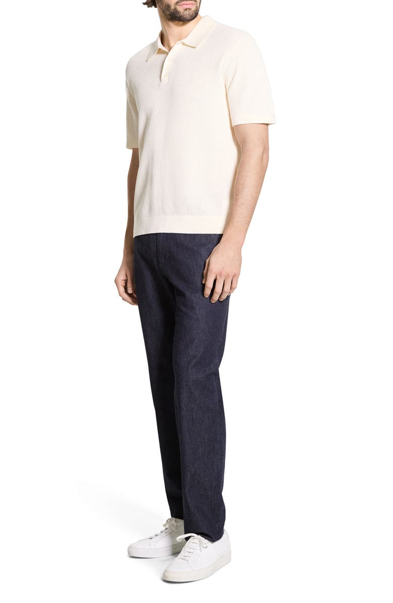 Theory Mesh Knit Polo, Alternate, color, Eggshell