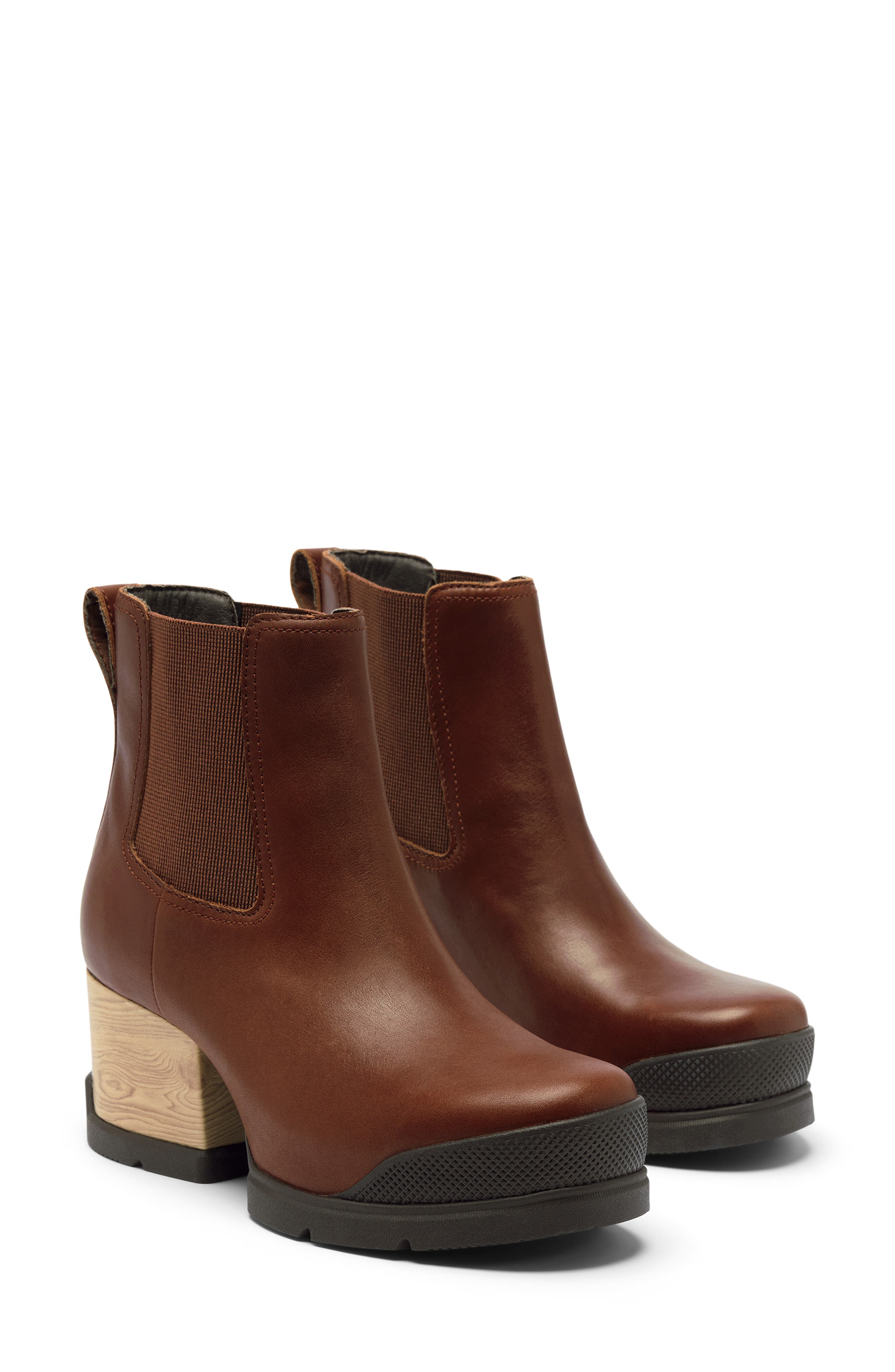Roam'n™ Chelsea Platform Boot, Alternate, color, DARK AUBURN/ BLACKENED BROWN