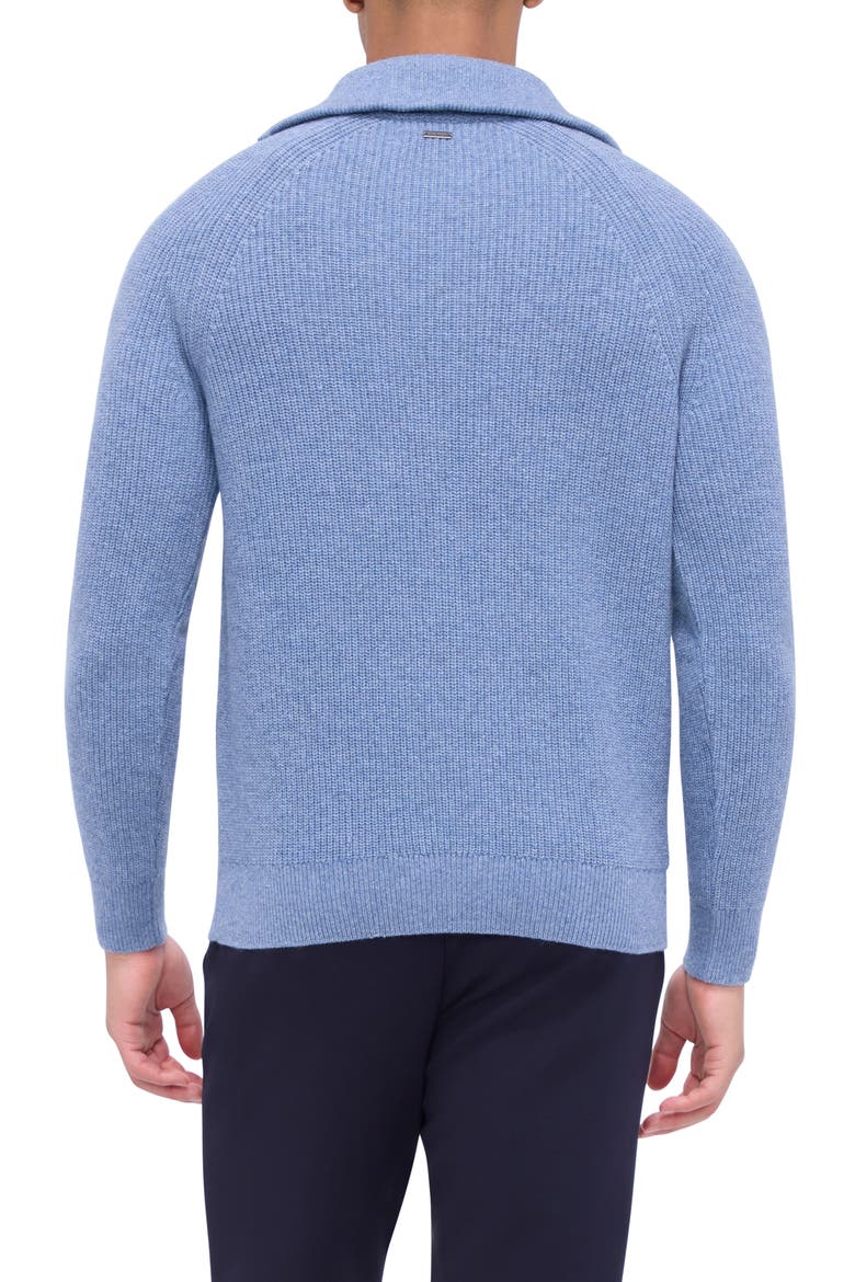 Half Zip Wool Blend Pullover Sweater, Alternate, color, AIR BLUE