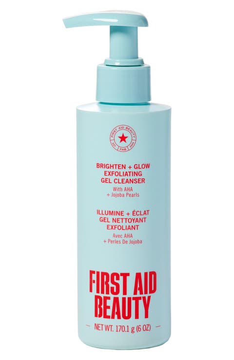 Brighten + Glow Exfoliating Gel Cleanser with AHA + Jojoba Pearls