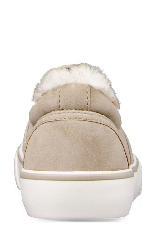 Lugz Clipper Faux Fur Slip-on Sneaker In Fawn/cream/off White