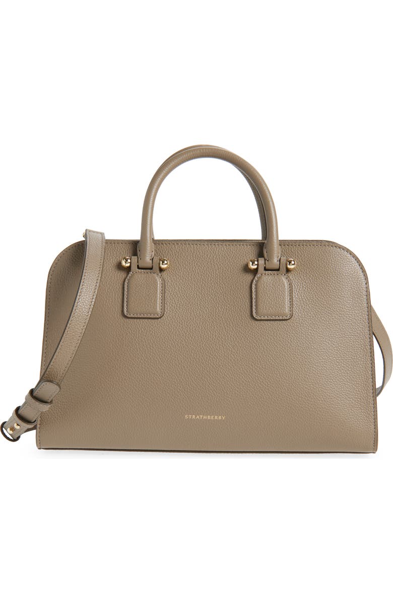 Strathberry Midi Georgia Leather Tote, Main, color, Taupe