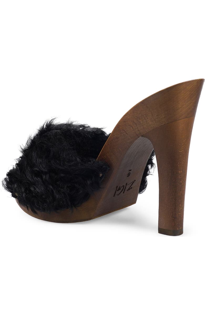 ZIGI Genuine Shearling Platform Sandal, Alternate, color, Black