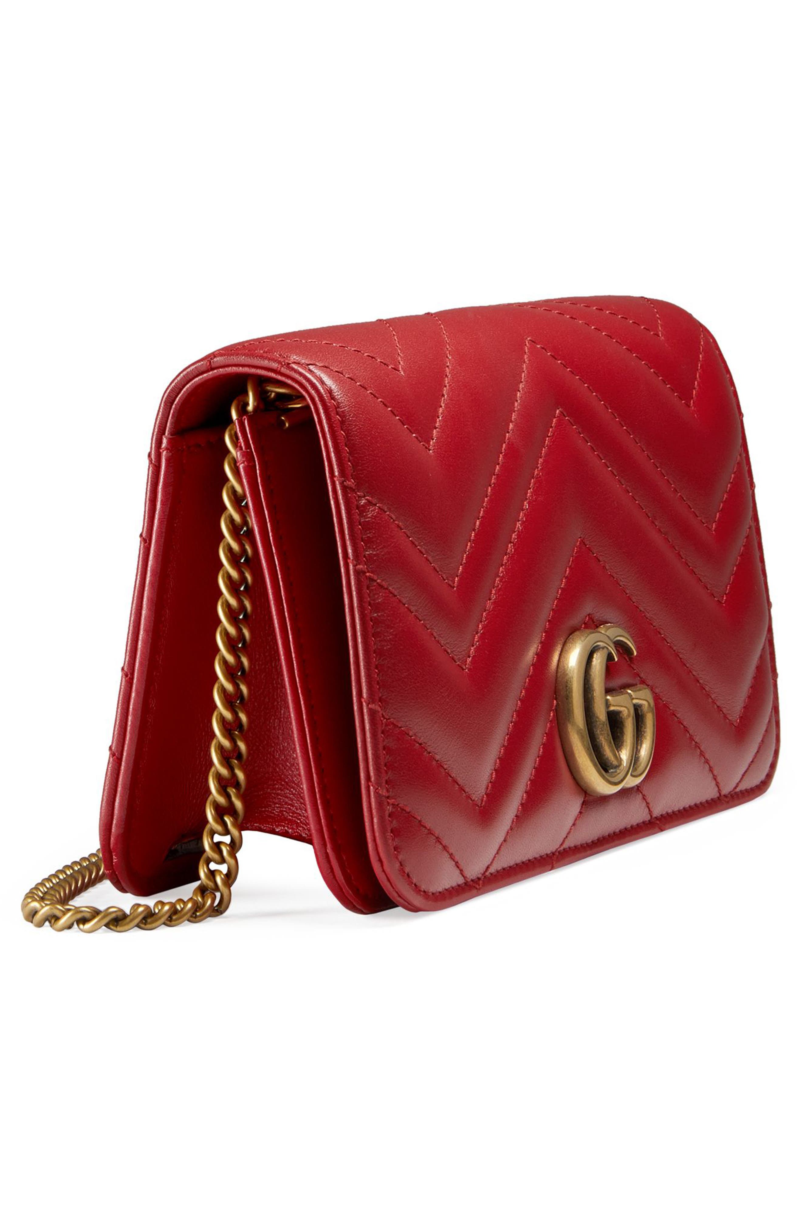 Gucci Leather Shoulder Bag, Alternate, color, 