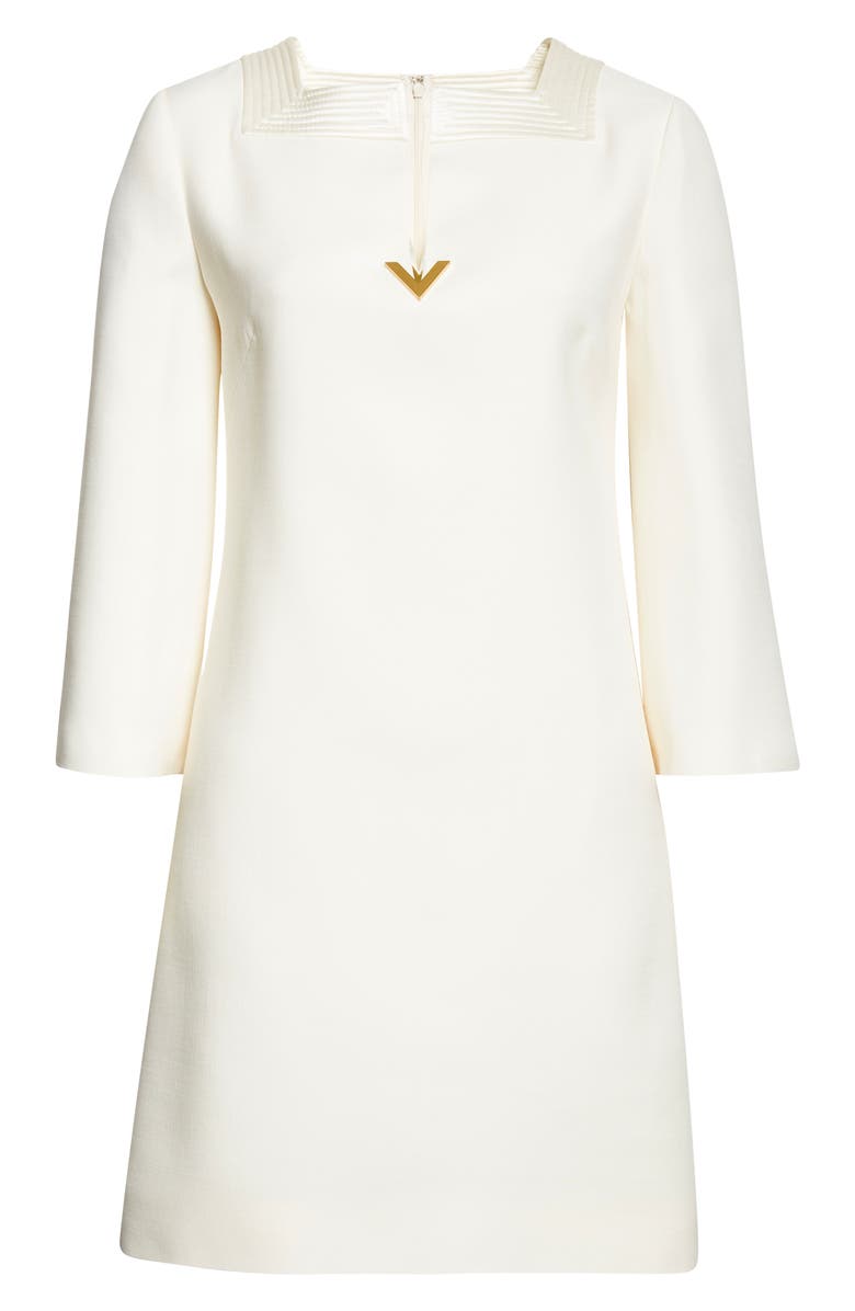 Valentino Wool 
Silk Crepe Couture Dress, Main, color, Ivory