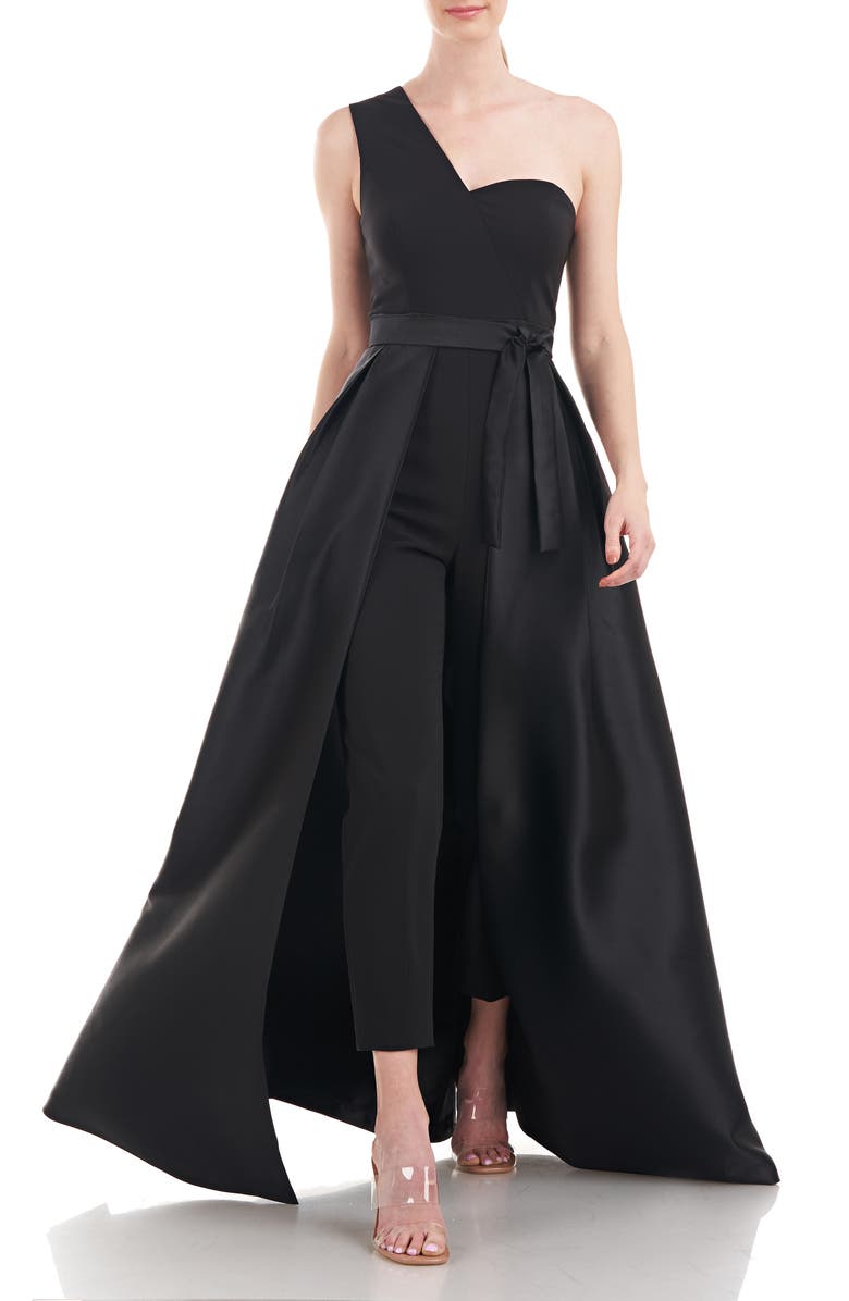 Kay Unger Vera One-Shoulder Maxi Jumpsuit, Alternate, color,