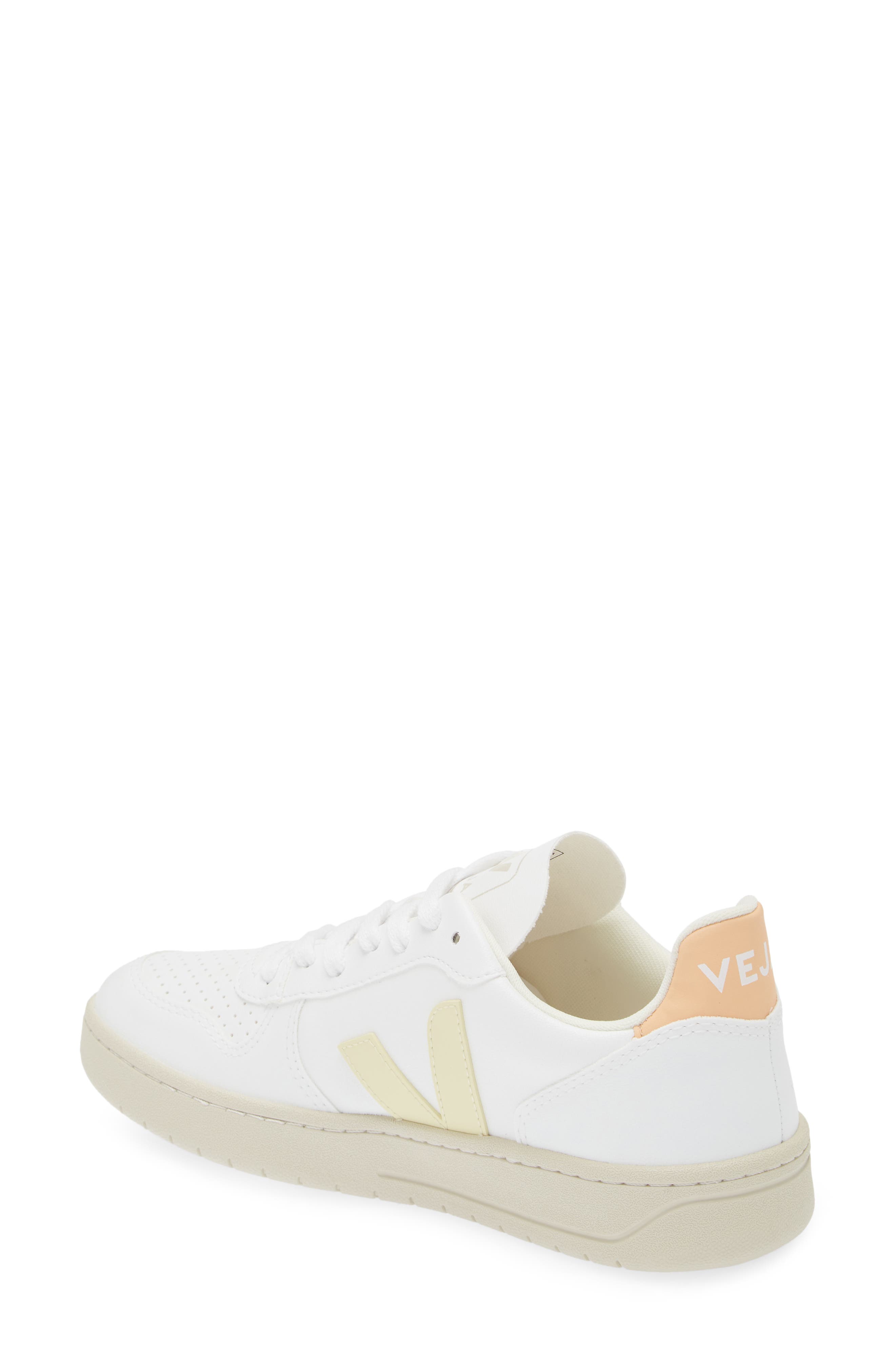 Veja V-10 Sneaker, Alternate, color, White Sun Peach