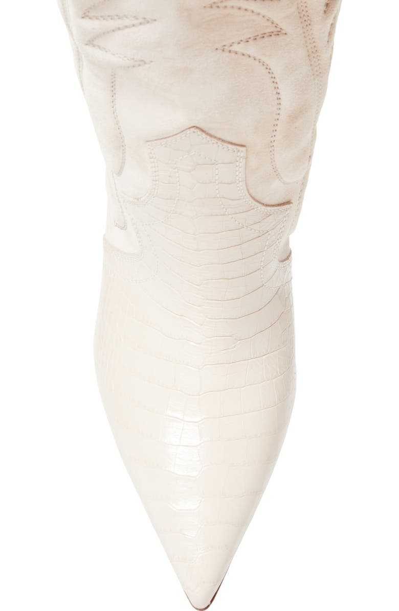 Christian Louboutin Santia Pointed Toe Western Boot, Alternate, color, 9062 Pearl