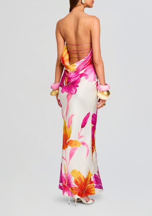 Retroféte Keaton Dress In Bianco Primavera