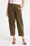 MAX STUDIO Faux Suede Barrel Pants
