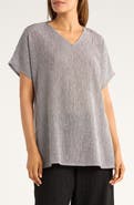 Eileen Fisher Textured V-Neck Tunic Top
