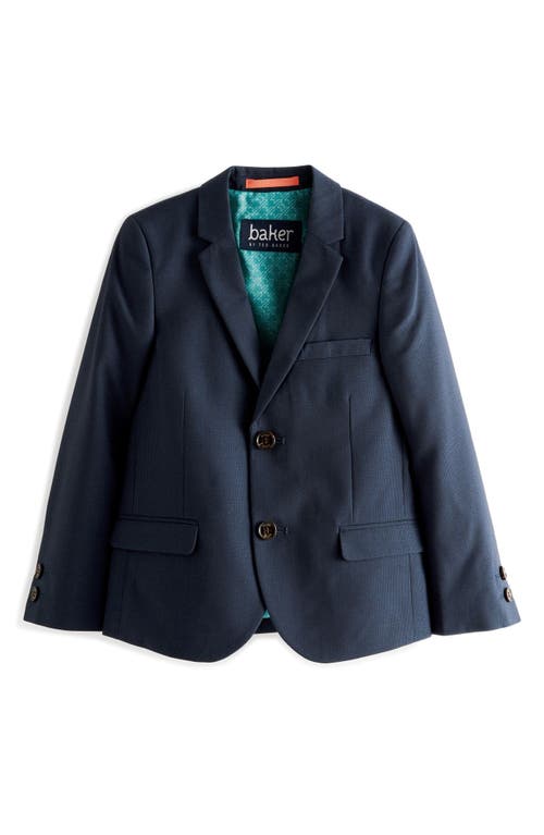 Shop Baker By Ted Baker Kids' Solid Suit Jacket In Blue