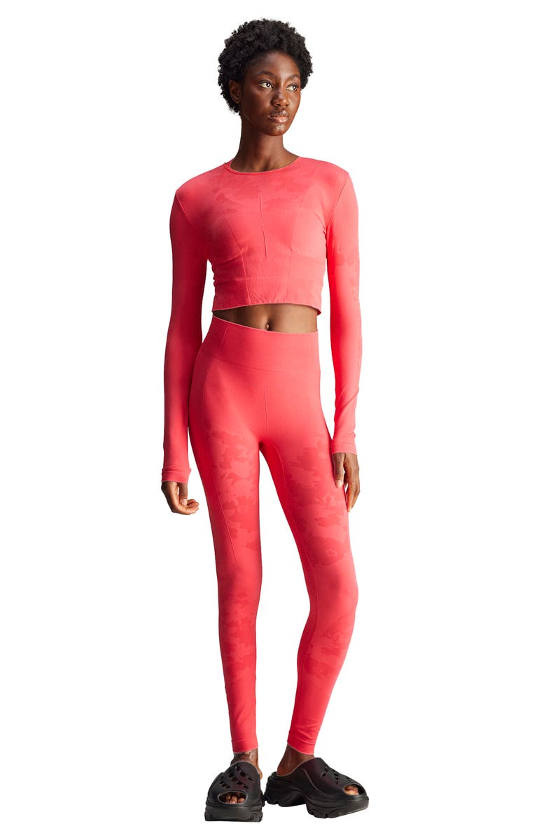 adidas by Stella McCartney Fitted Cutout Crop Top, Alternate, color, 