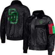STARTER Men's Starter x Ty Mopkins Black San Diego Padres Black History Month Satin Full-Zip Jacket