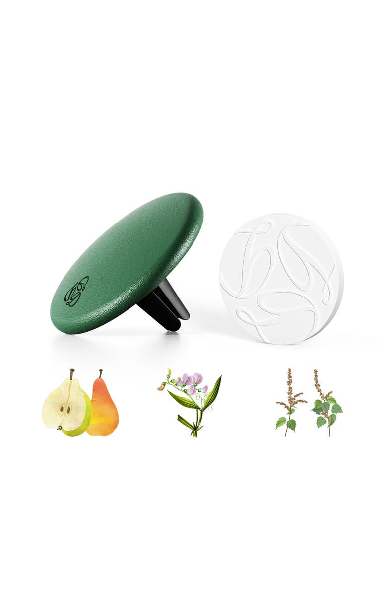Delfino Freesia Green Lambskin Car Diffuser and Insert, Main, color, Regular