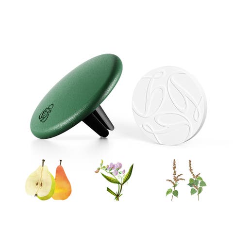 Freesia Green Lambskin Car Diffuser and Insert