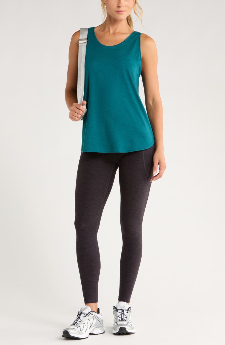 Zella Liana Restore Soft Lite Tank, Alternate, color, Teal Atlantic