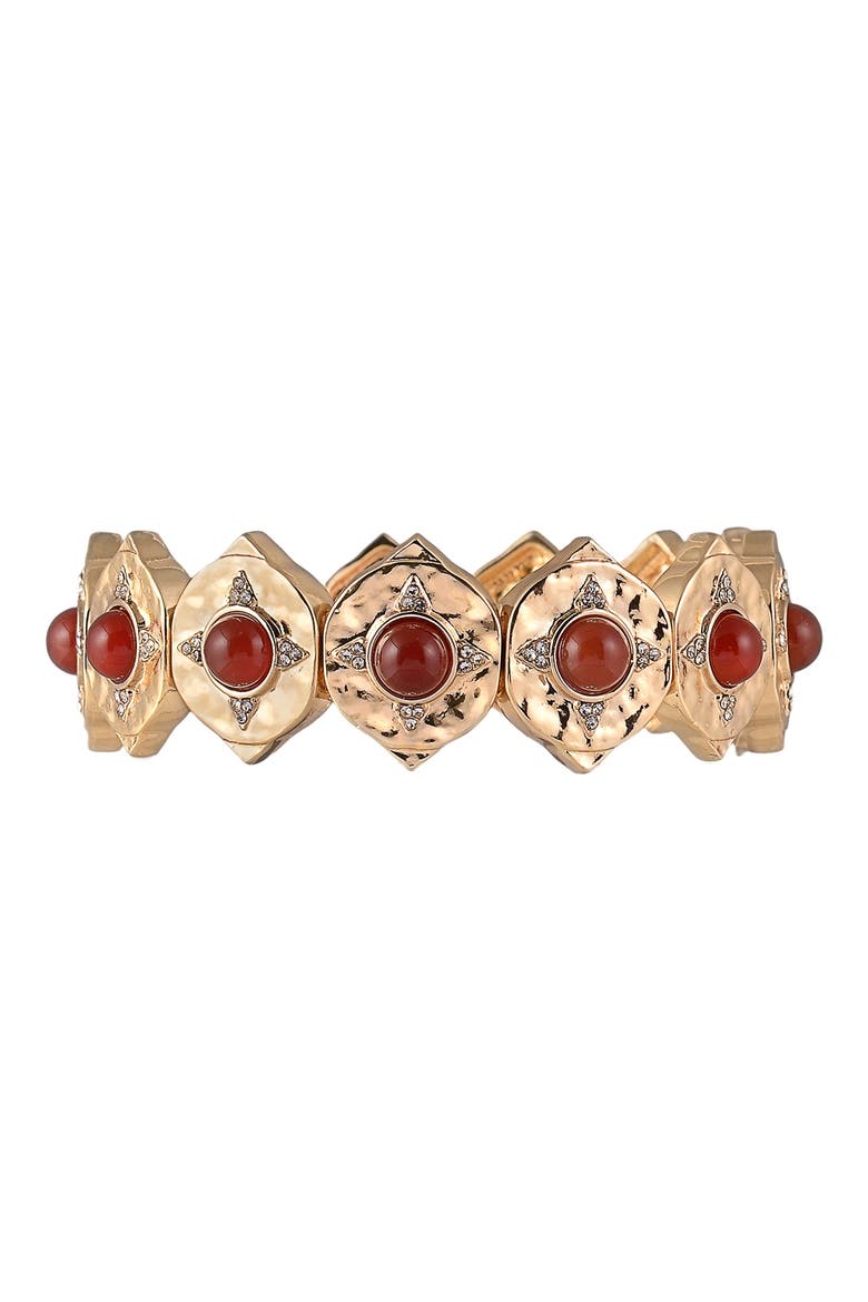 Malachite Stretch Bracelet, Main, color, BROWN