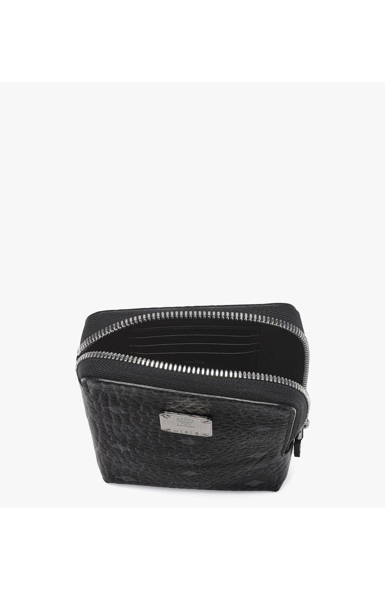 MCM Aren Phone Pouch in Visetos, Alternate, color, Black