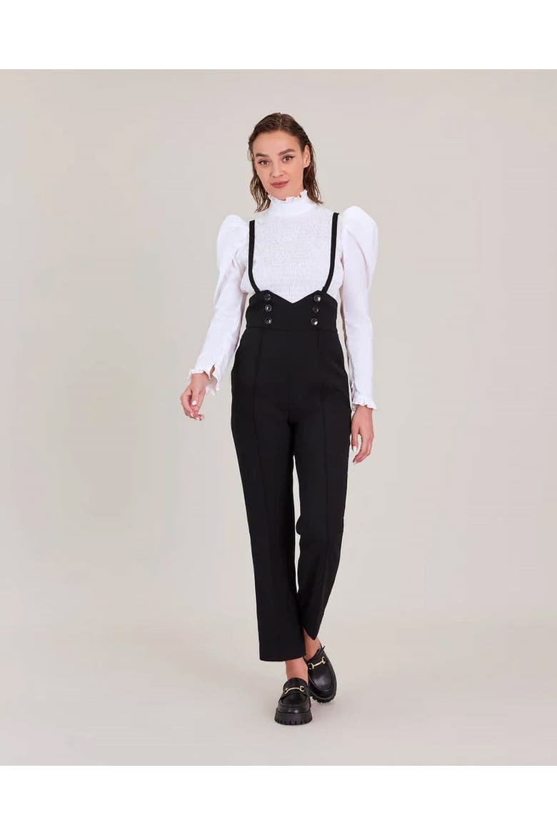 Blake High-Waisted Designer Pants, Alternate, color, Black