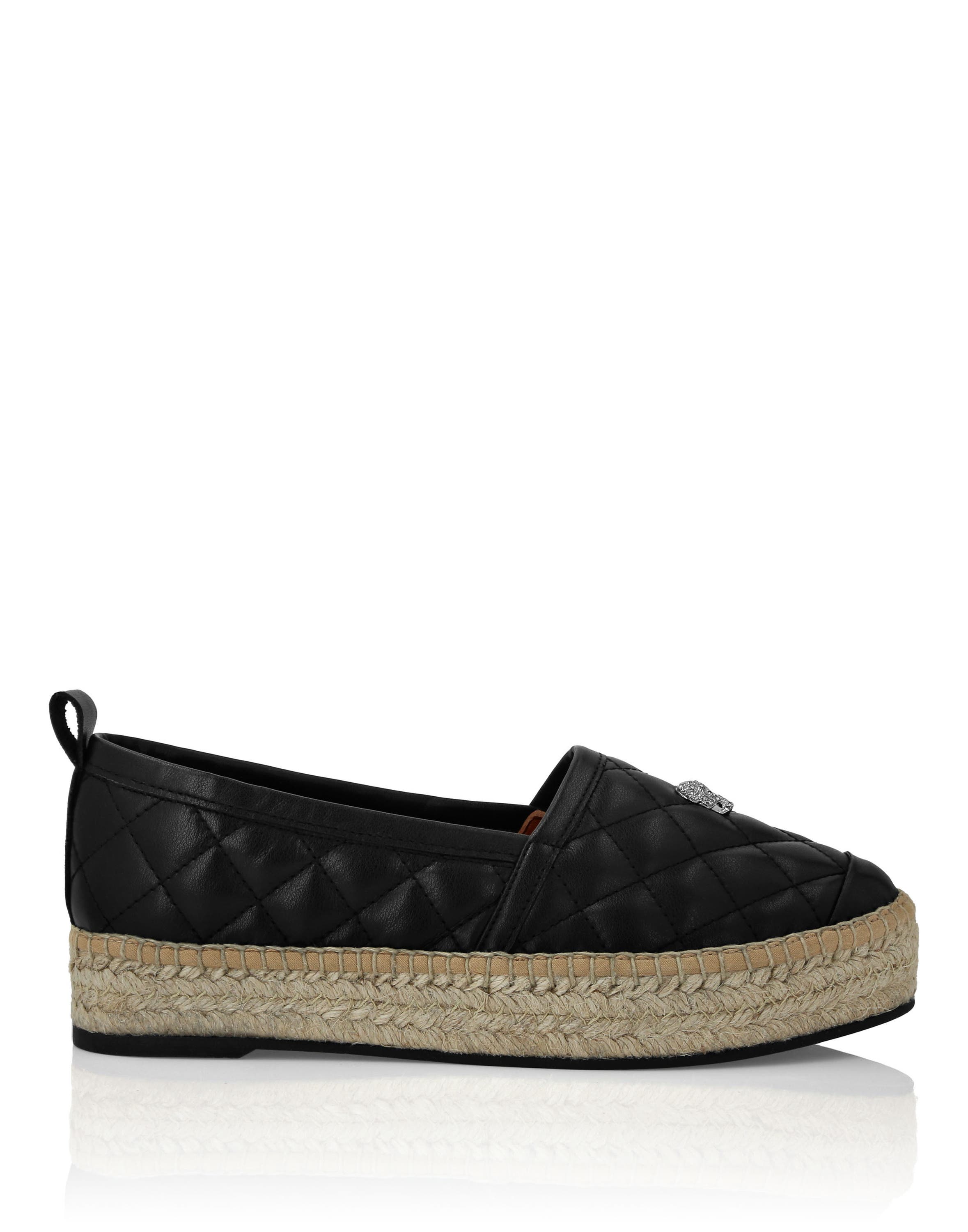Espadrillas Matelasse Skull Women, Alternate, color, black