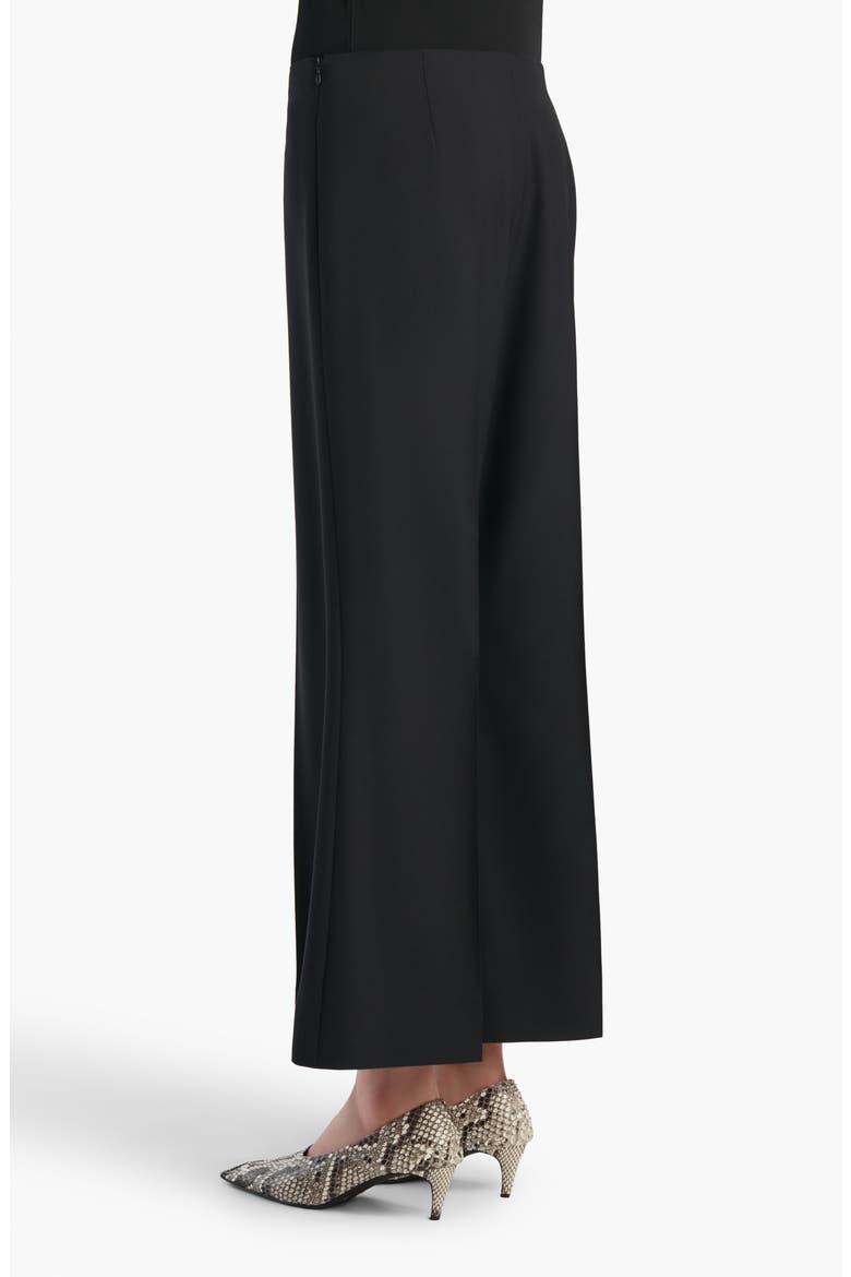 Walter Virgin Wool Kick Flare Crop Pants, Alternate, color, BLACK