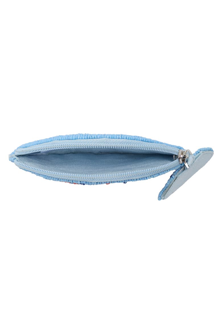 Fish Beaded Zip Pouch, Alternate, color, BLUE MULTI