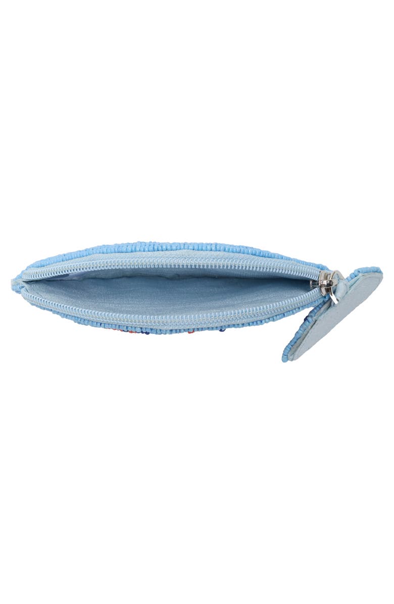 Collection XIIX Fish Beaded Zip Pouch, Alternate, color, Blue Multi