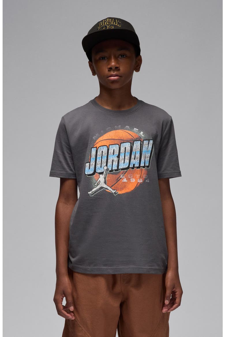 Kids' Distressed Chrome T-Shirt, Alternate, color, IRON GREY