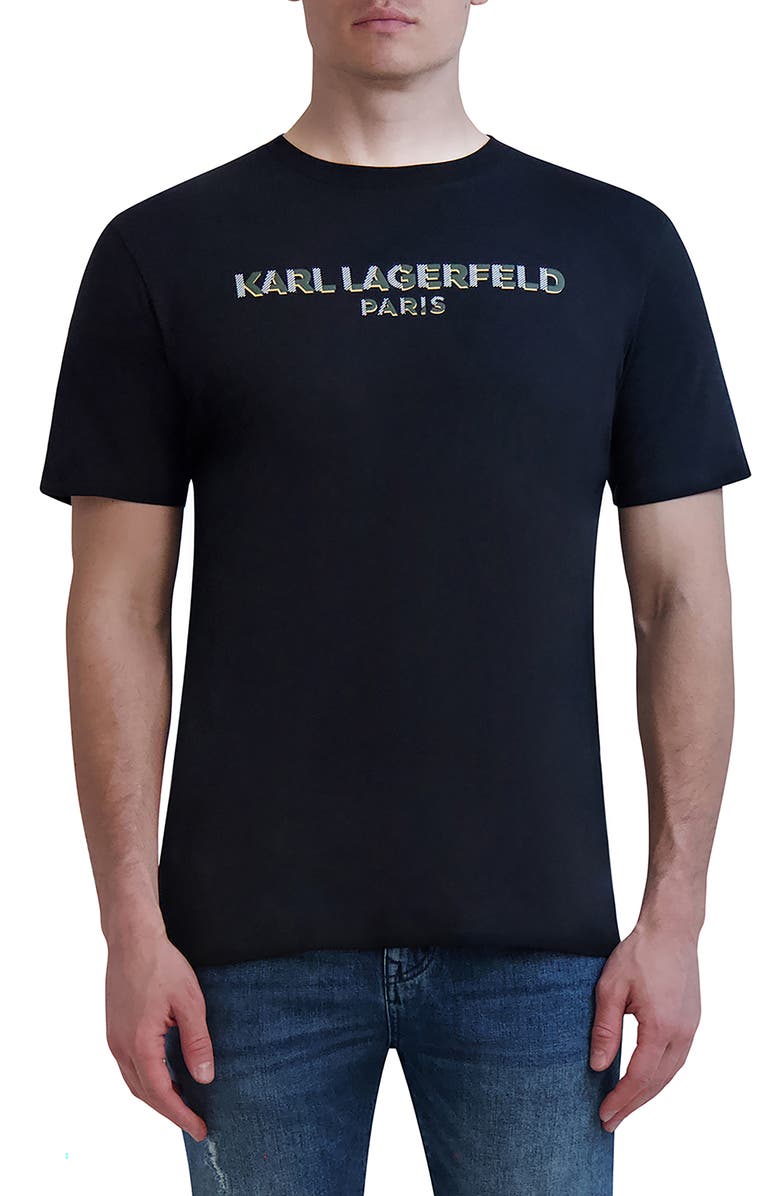 KARL LAGERFELD PARIS Logo Cotton Graphic T-Shirt, Main, color,