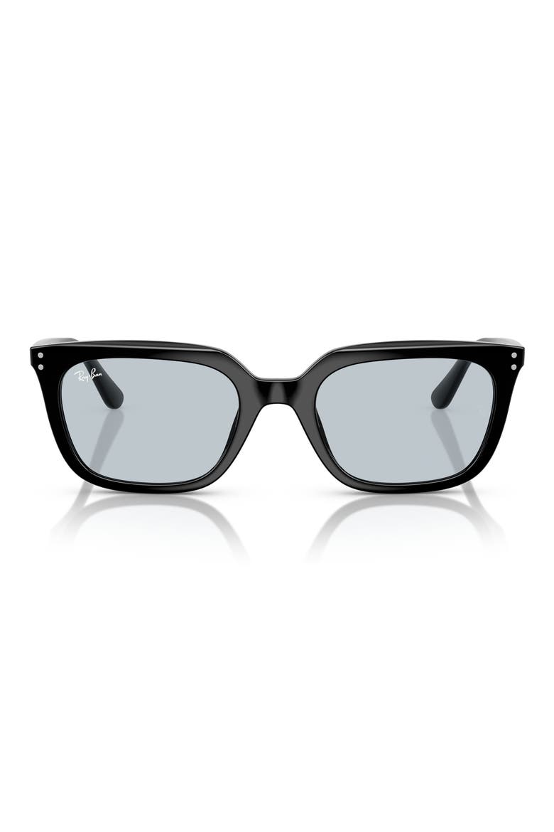 54mm Square Sunglasses, Main, color, BLACK
