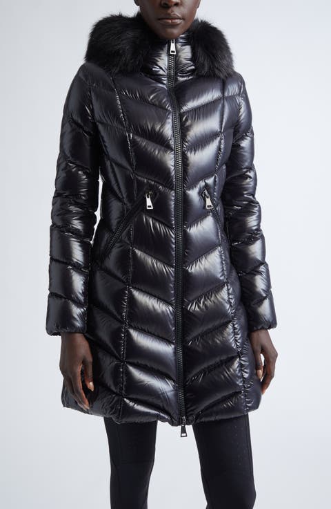 Fulmarus Hooded Down Puffer Jacket with Removable Faux Fur Trim
