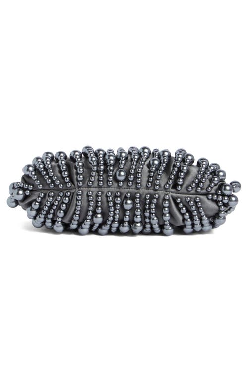 Lele Sadoughi Willow Beaded Clutch In Silver
