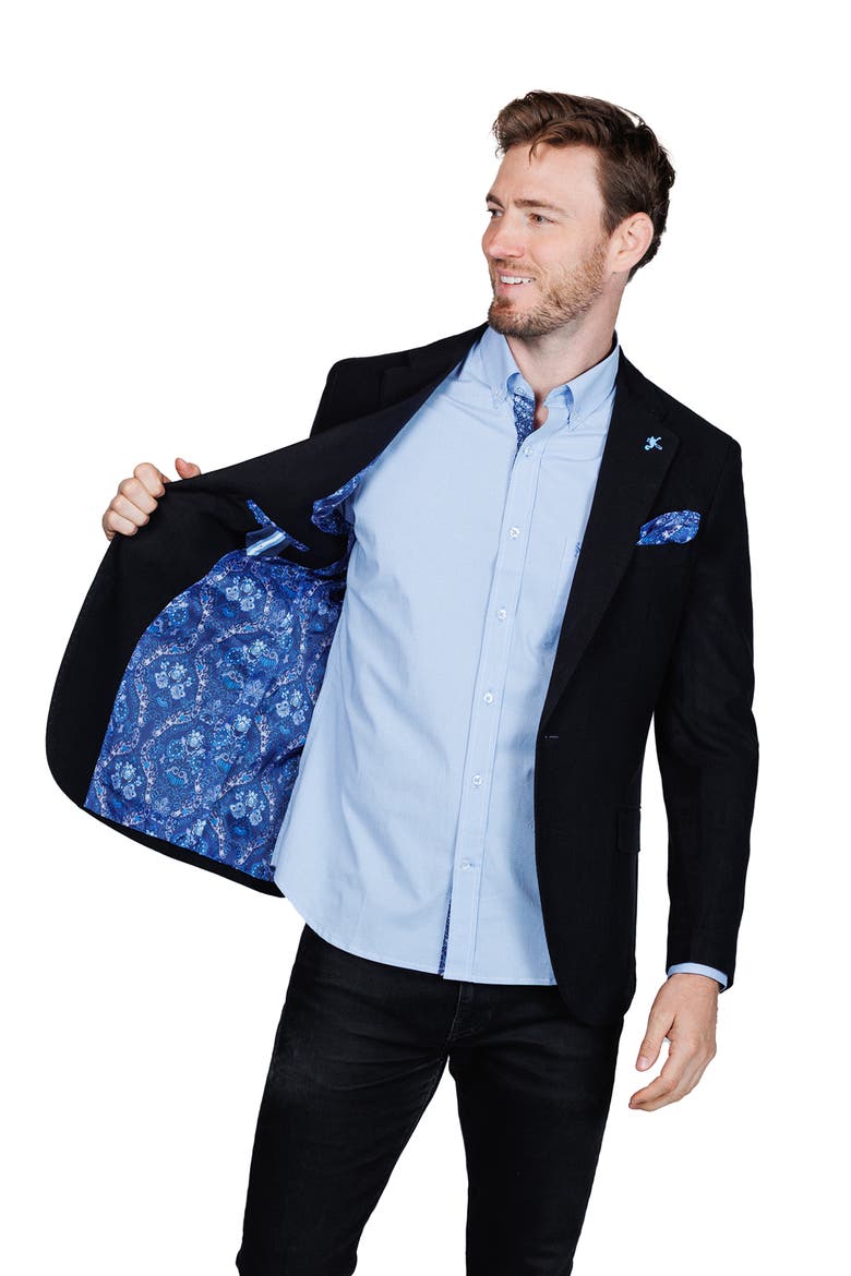 Lux Cashmere Touch Sport Coat, Alternate, color, BLACK