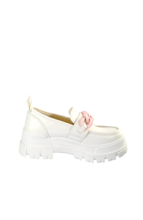 Buffalo Boots Aspha Chain Loafer In White