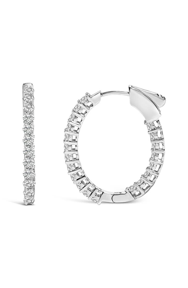 Haus of Brilliance 14K Gold 1.0 Cttw Oval Lab Grown Diamond Hoop Earrings, Alternate, color, White