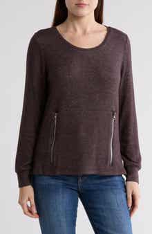 BY DESIGN Mavis Zip Pocket Pullover