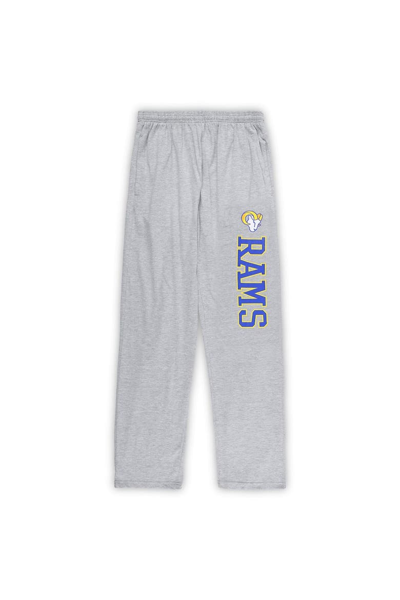 Men's Concepts Sport Royal/Heather Gray Los Angeles Rams Big & Tall T-Shirt & Pajama Pants Sleep Set, Alternate, color, Royal