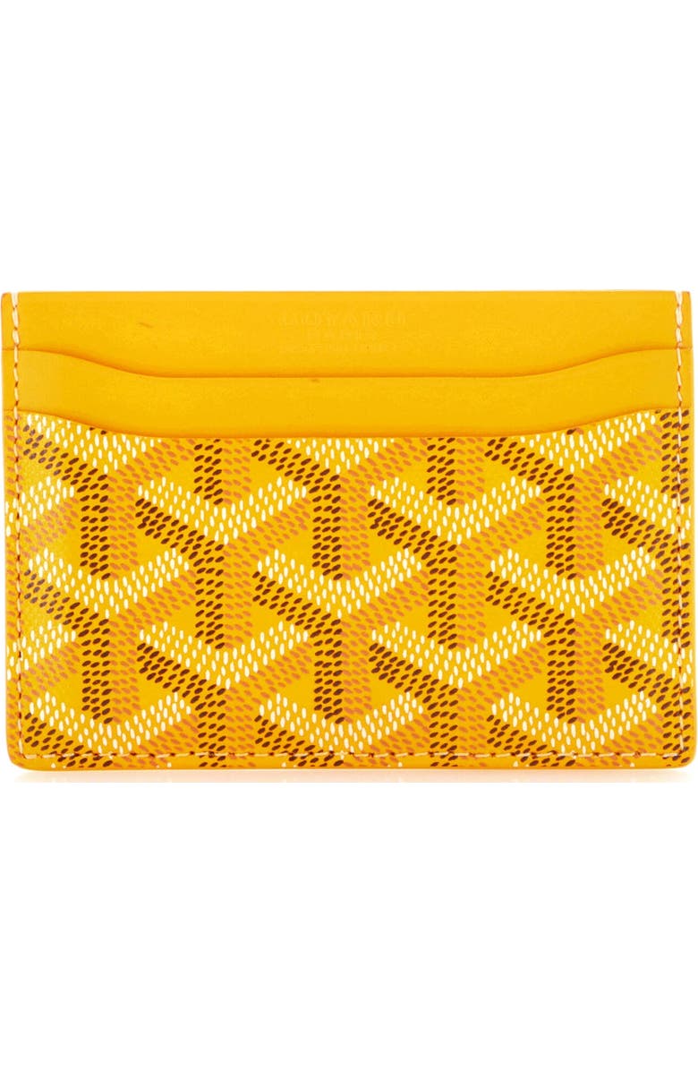 Pre-Owned Goyard Saint Sulpice Card Holder Coated Canvas, Main, color, Yellow