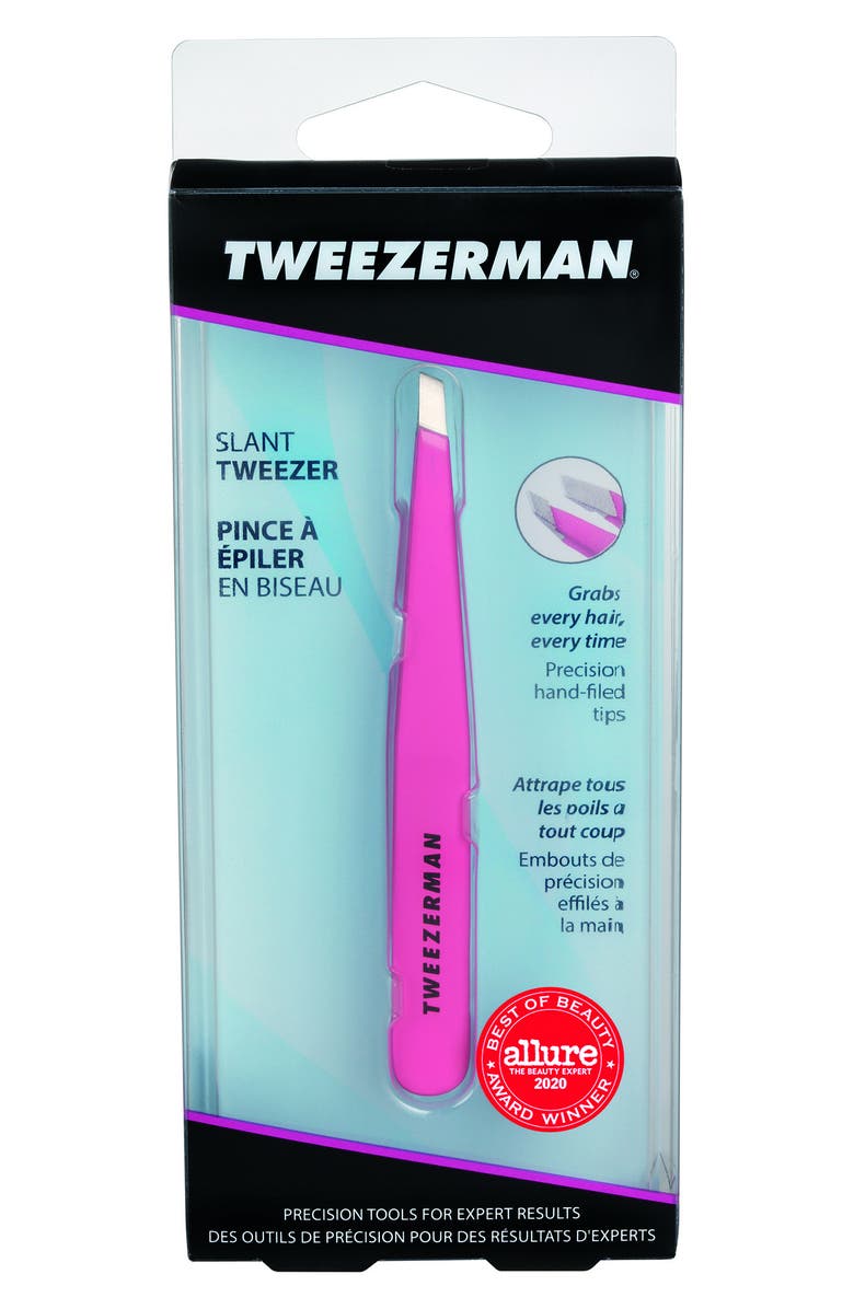 TWEEZERMAN Pretty In Pink Slant Tweezers, Alternate, color, Multi