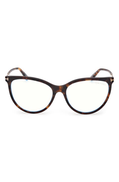 56mm Cat Eye Blue Light Blocking Optical Glasses