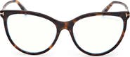 TOM FORD 56mm Cat Eye Blue Light Blocking Optical Glasses