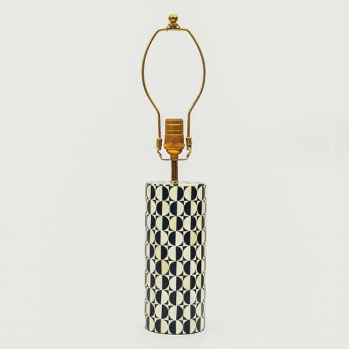Mela Artisans Geo Inlay Blue Table Lamp In Green